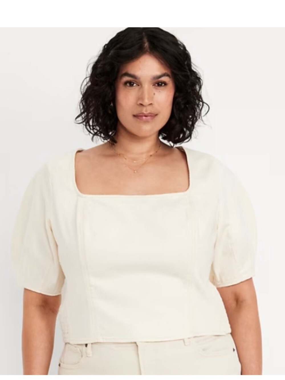 NWT | Old Navy | Cream denim crop top